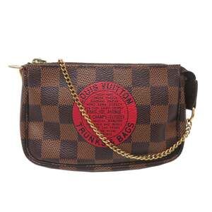 LOUIS VUITTON Authentic Brown Damier Pochette Pouch